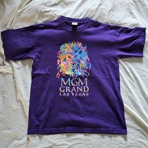 Vintage 2000s MGM Grand Las Vegas colorful lion tshirt